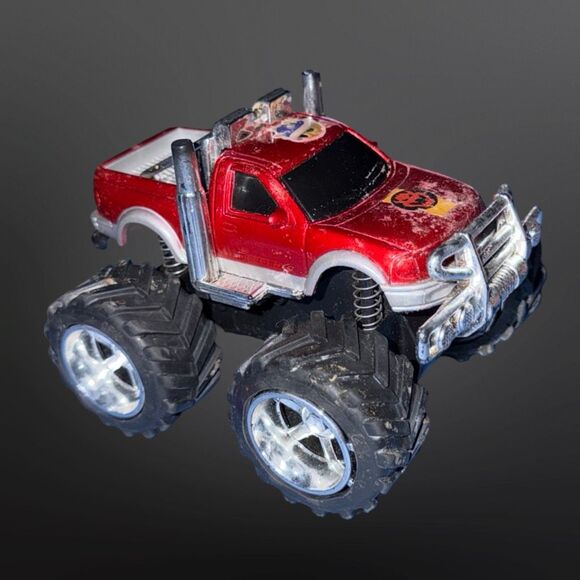 Friction Monster Truck Hummer & Jeep Neon Orange Red Green A32 - Picture 6 of 12